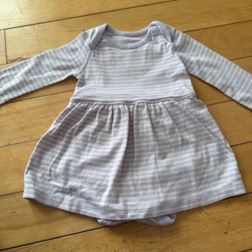 Hanna Andersson Moon and Back Baby Girls' Long Sleeve Knit Dress - 6 - 12 Months